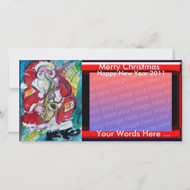 CARTÃO DE FESTIVIDADES PAPAIS NOEIS & SAX, PARTIDO NATAL (Frente)