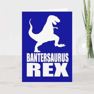 Cartão De Festividades Papais noeis Secretos Bantersaurus Rex Uni Banter