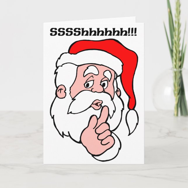 Cartão De Festividades Papais noeis secretos Sssshhh! (Frente)