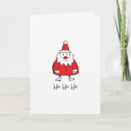Cartão De Festividades Papais noeis simples (5" x 7"), Env branco padrão.