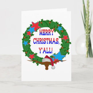 Cartão De Festividades Papais noeis Steer - Feliz Natal Y