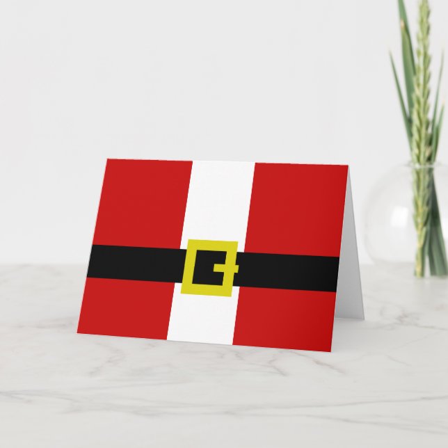 Cartão De Festividades Papais noeis Suit (Frente)