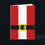 Cartão De Festividades Papais noeis Suit<br><div class="desc">Cinturão e pelo de Papais noeis altamente reconhecíveis</div>