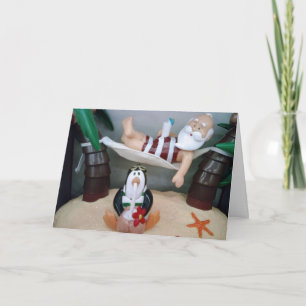 CARTÃO DE FESTIVIDADES PAPAIS NOEIS TOMAM UMA PLACA "NATAL" QUEBRADA