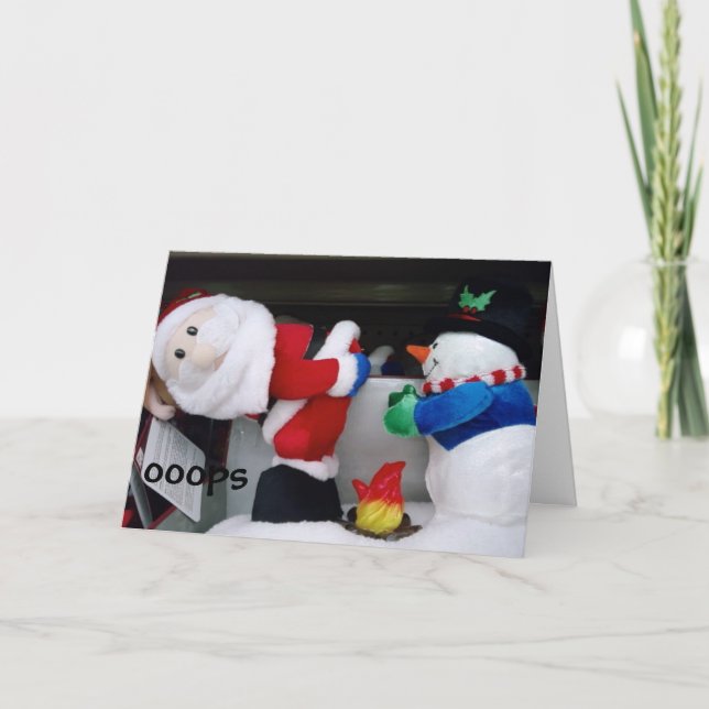 CARTÃO DE FESTIVIDADES PAPAIS NOEIS TORNADOS POR FOGO - OOPS (Frente)