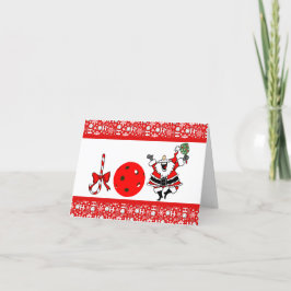 Cartão De Festividades Papais noeis vermelhos e brancos de Joy-Leball