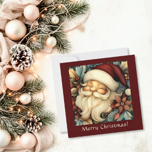 Cartão De Festividades Papais noeis Whimsical Vintage personalizáveis
