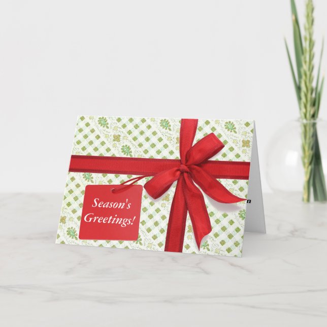 Cartão De Festividades Papel de enrolamento Dourado (Frente)