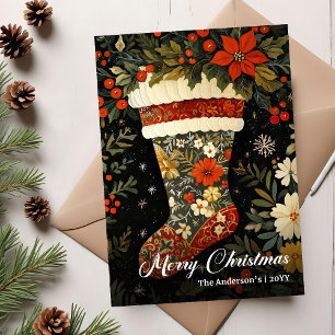 Cartão De Festividades Papel de Parede para Meia de Natal ao Estilo Antig