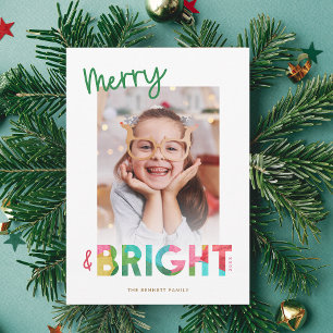 Cartão De Festividades Papel de Seda Alegre e Brilhante Foto de Natal