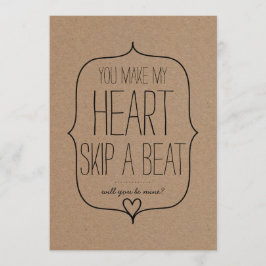 Cartão De Festividades Papel Kraft Coração Fofo Romântico Dia dos Namorad