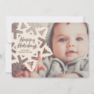 Cartão De Festividades Papel Personalizado Feriados de Corte Flatados Nev