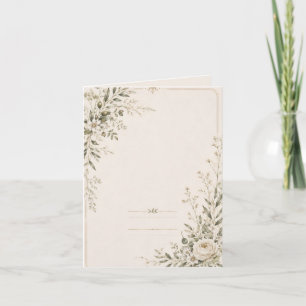 Cartão De Festividades Papelaria de Casamento com Charme Botânico Natural
