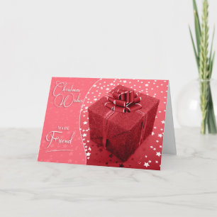 Cartão De Festividades Para a Amiga Feminina de Natal Sombras de Rosa