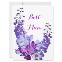 Para a mamãe lindas flores roxas de crocus retrô c