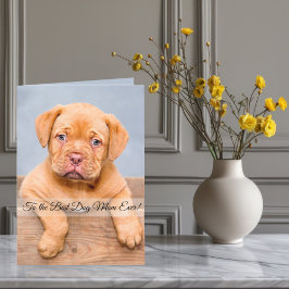 Cartão De Festividades Para a melhor mãe de cão, Foto e Texto personaliza