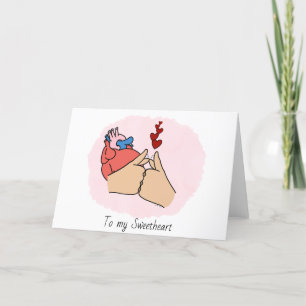 Cartão De Festividades Para a minha doce placa de Dia de os namorados ASL