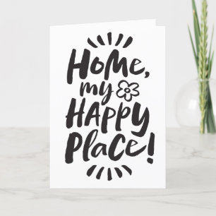 Cartão De Festividades Para casa, meu Lugar Feliz! Proteção no Local - Mo