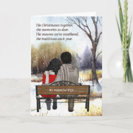 Cartão De Festividades para jovem casal afro-americano esposa