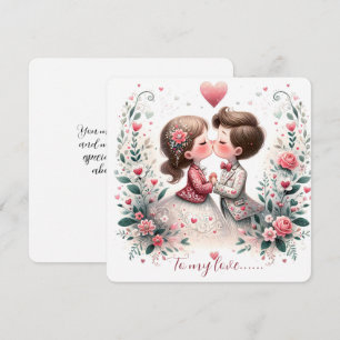 Cartão De Festividades Para Meu Amor No Dia Dos Namorados Beijando