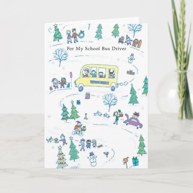 Cartão De Festividades Para meu motorista de auto escolar (Frente)