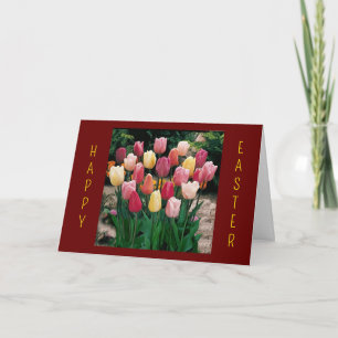 CARTÃO DE FESTIVIDADES PARA "MEU PROFESSOR" NA PÁSCOA (TULIPS)