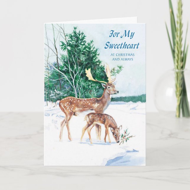 Cartão De Festividades Para meu querido no Natal e sempre (Frente)