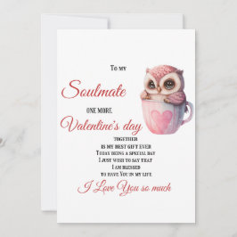 Cartão De Festividades Para minha alma gêmea, mais um Dia dos Namorados j