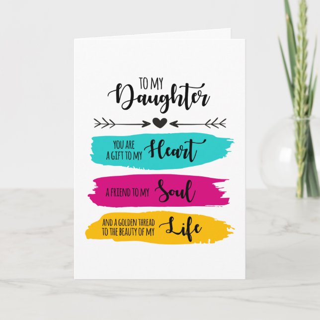 Cartão De Festividades Para Minha Filha (Frente)