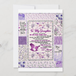 Cartão De Festividades Para minha filha, minha menina, eu te amo para sem