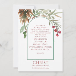 Cartão De Festividades Para nós, uma criança é Nascer Natal