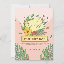 Cartão De Festividades Para o Coração de uma Mãe - Dia das Mães Encantado