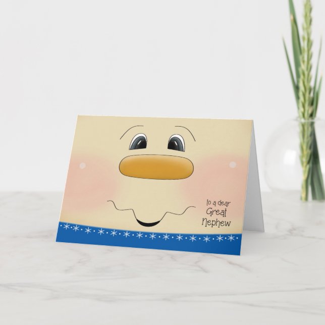 Cartão De Festividades Para o Excelente de Sobrinho Feliz de Natal (Frente)