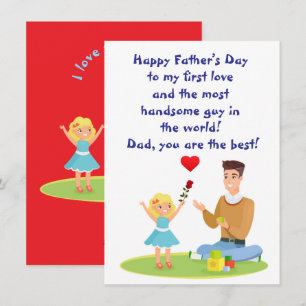 Cartão De Festividades Para o meu primeiro amor, Pai