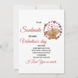 Cartão De Festividades Para o meu Soulmate, mais um Dia de os namorados j