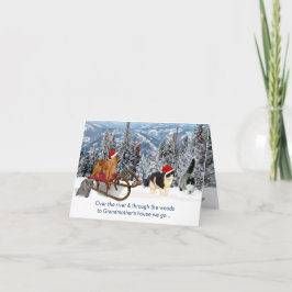 Cartão De Festividades Para o Natal da Casa da Avó