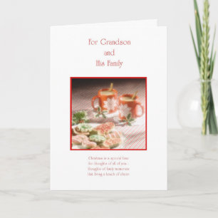 Cartão De Festividades Para o neto e sua família