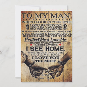 Cartão De Festividades Para o presente do meu marido   Carta especial ao 