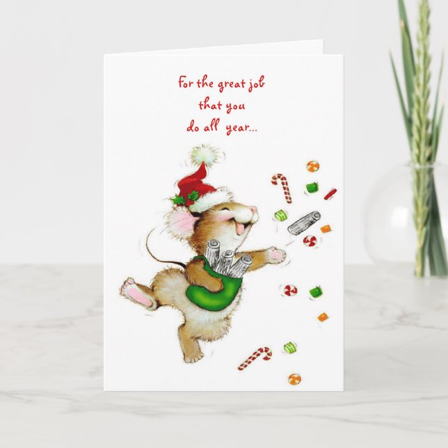 Cartão De Festividades Para O Trabalho De Excelente Que Você Faz O Ano To (Frente)