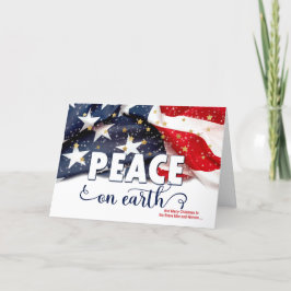 Cartão De Festividades para Paz Militar na Terra Bandeira Americana