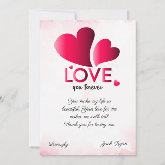 Cartão De Festividades para sempre, meu amor DIY