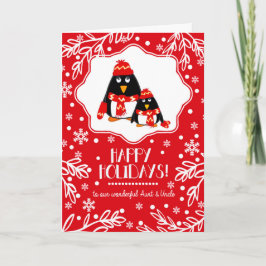 Cartão De Festividades Para tia e tio no Natal