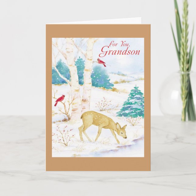 Cartão De Festividades Para você, neto (Frente)