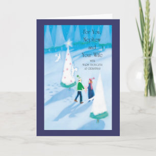 Cartão De Festividades Para você, sobrinho e sua esposa