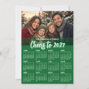 Cartão De Festividades Parabéns a 2027 - Calendário com Foto