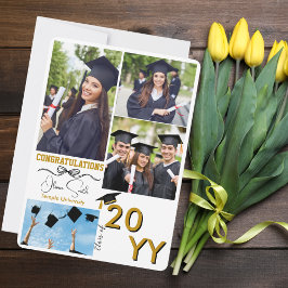 Cartão De Festividades Parabéns de Graduação de Foto Formando BFF Dourado