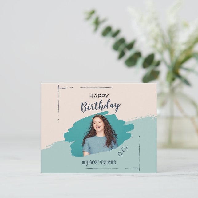 Cartão De Festividades Parabéns estéticos com marca personalizada (Em pé/Frente)