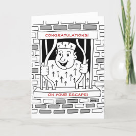 Cartão De Festividades Parabéns na saída de escape