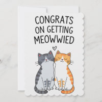 Parabéns por se Casar Meowwied Boda Divertida de G