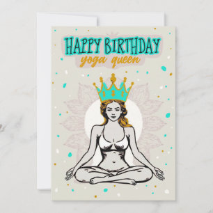 Cartão De Festividades Parabéns Yoga Queen Card